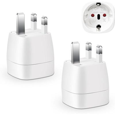 KZQ - Stück UK-Steckeradapter, Reiseadapter von Frankreich nach Großbritannien, Steckeradapter für Image