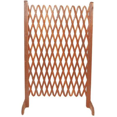 Zaun ausziehbar 2 stk gegrillt holzgitter CM.140X120H Image