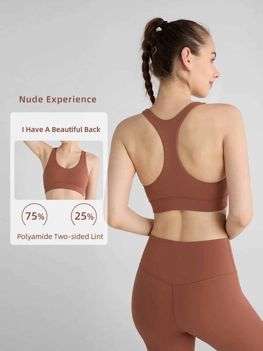 Gym Push Up Hochfester, schöner Rücken, Yoga-BH, gerafft, stoßfest, Sportunterwäsche, Speed Dry Running Fitness Weste   Image