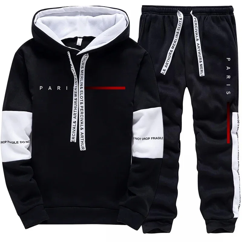 Herren Kapuzenpullover Jogginghose Paris Fashion Hoodie Streetwear Herren Ganzjährig Täglich Casual Sport Pullover Jogginghose