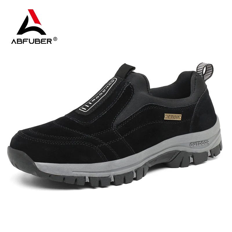 Outdoor Schuh Männer Turnschuhe Herbst Slip Auf Casual Männer Schuhe Atmungsaktive Wildleder Leder Schuh Anti-skid Walking Schuh Heißer verkauf Schuhe