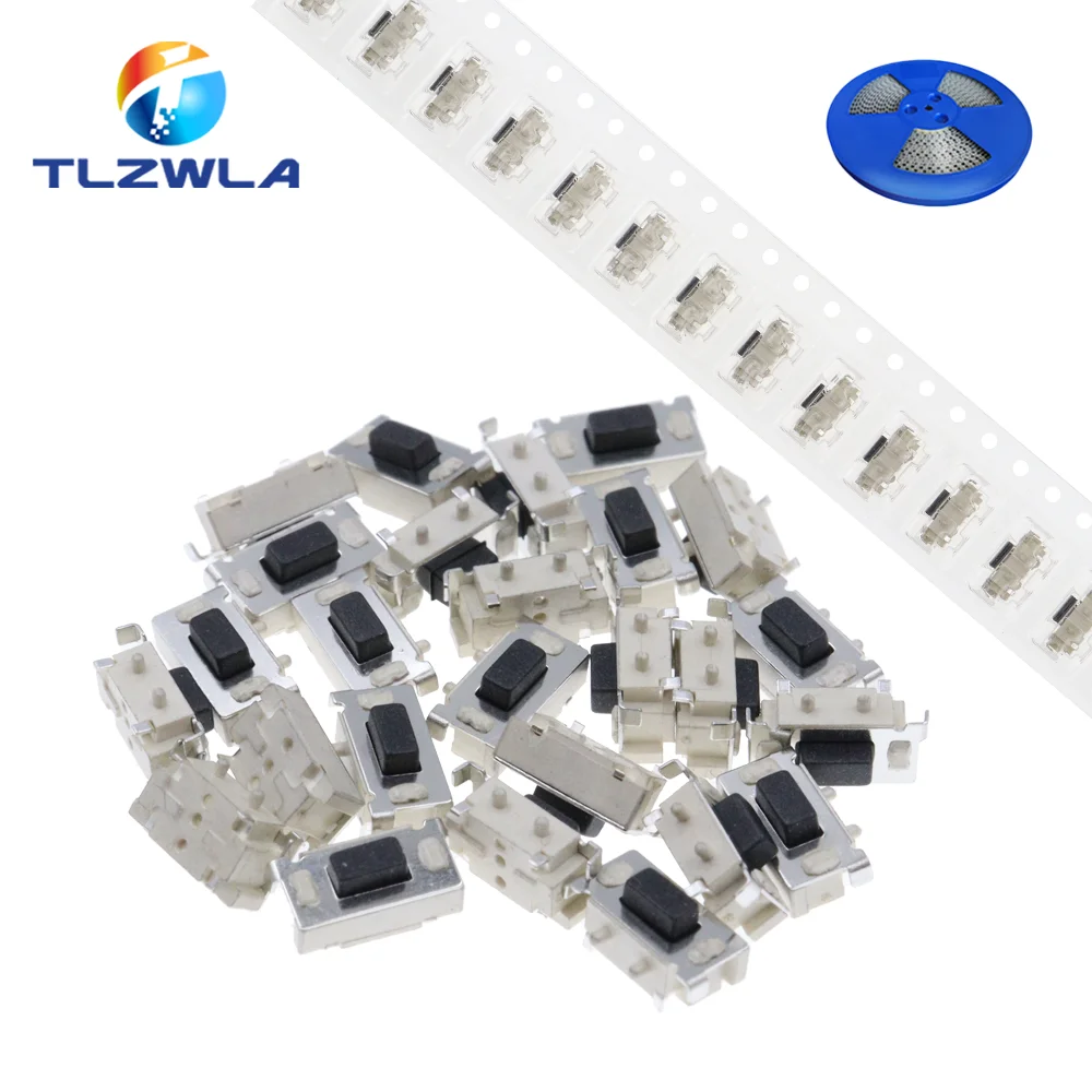 100PCS DC12V 50mA Micro Takt Schalter Touch 3*6*3,5 3x6x3,5 SMD Für MP3 MP4 Tablet PC Taste Bluetooth Headset Fernbedienung Image