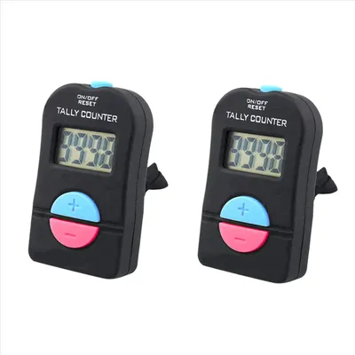 A22I 2 Pcs Digital Hand Tally Counter Electronic Add Subtract Manual Clicker Handheld Mechanical Number Click Counter