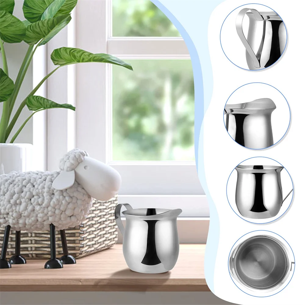 1 Stück blumenförmiger Becher, Kaffeeschaumbecher, Melkbecher, ausgefallener Milchbecher, blumenförmiger Glasbecher mit spitzem Mund Image