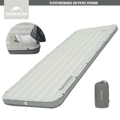 Naturehike Inflatable Mattress Air bed Sleeping Pad Splicable Foot Pump Inflatable Cushion Camping Mats Thickened 9.5cm Comfort