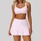 Tennis Skirt Set Sports Fitness Nude Quick-drying Anti-light Golf Badminton Outdoor Running Casual Workout Clothing Gym Yoga Set