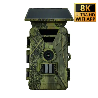 Solar Trail Kamera 8K 60MP WiFi Wildlife Jagd Kamera IP66 Wasserdichte Outdoor Nachtsicht Spiel Kamera Wildlife Jagd Kamera