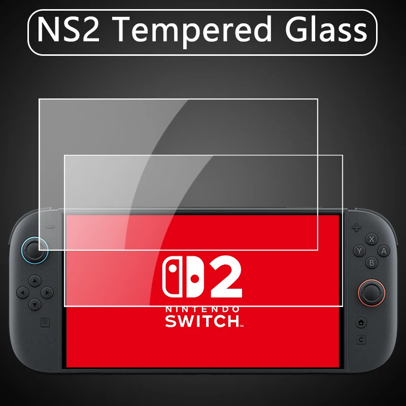 Proteggi schermo in vetro temperato HD NS2 per Switch 2 Proteggi schermo in vetro temperato antigraffio HD trasparente 2
