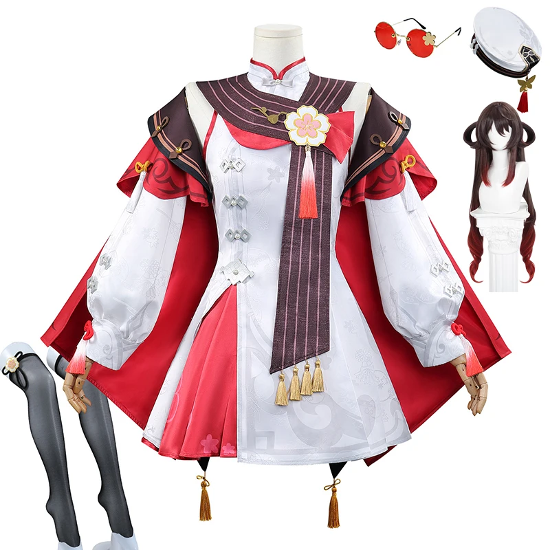 Laterne Rite Hutao Cosplay Genshin Impact Cosplay Kostüm Perücke Frauen Halloween Karneval Party Comic-con Rollenspiel Outfit Image