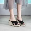 33-41 Keile Sandalen Frauen Fuß Tragen High Heel Sandalen Sommer Schuhe Frau Keil Heels Damen Schuhe Und Sandalen
