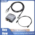 Convertitore audio digitale-analogico USB DAC Ingresso coassiale ottico SPDIF Toslink a L/R RCA Jack da 3,5 mm Uscita amplificatore per cuffie