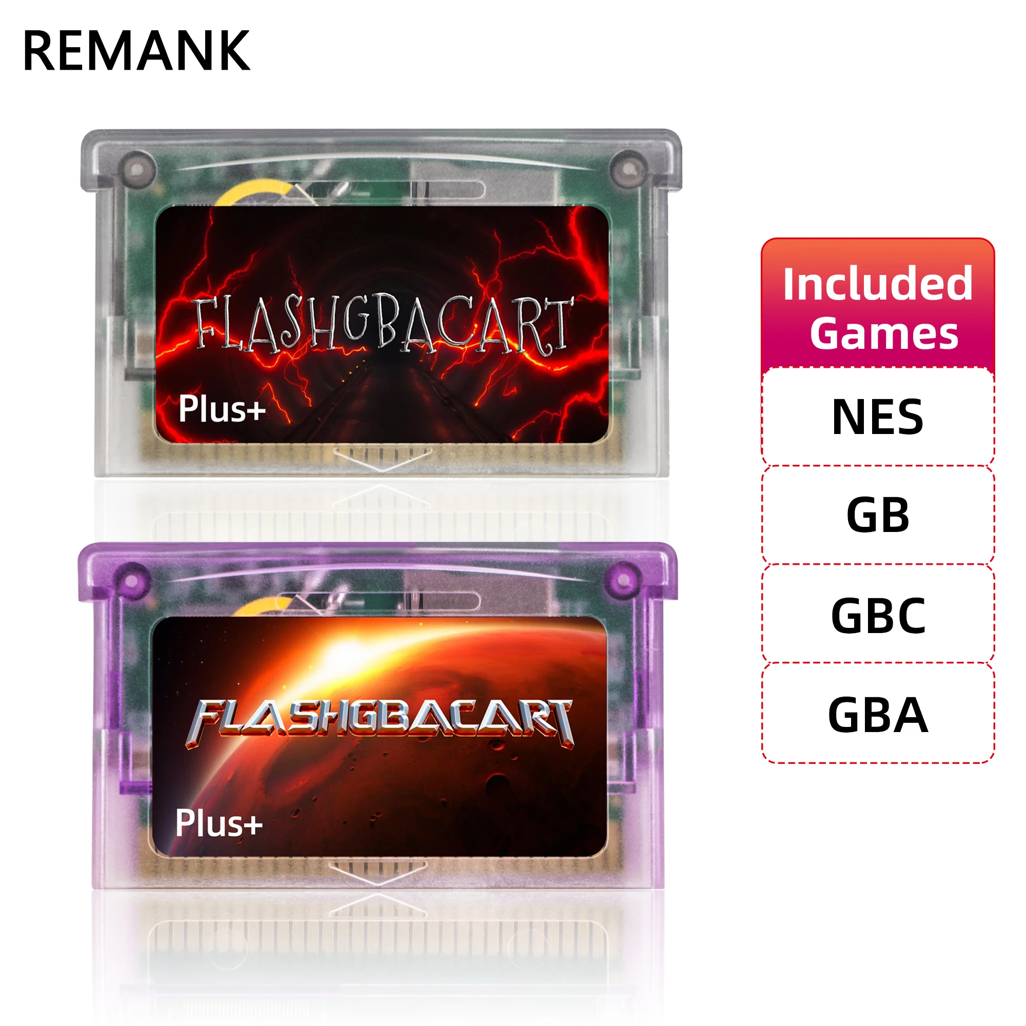 REMANK V1.5 Flash GBA Cart FLASHGBACART 100+Retro Game RTC 1M Flash NES V1.5 mit GBA GBC GB NES kompatibel DS Image