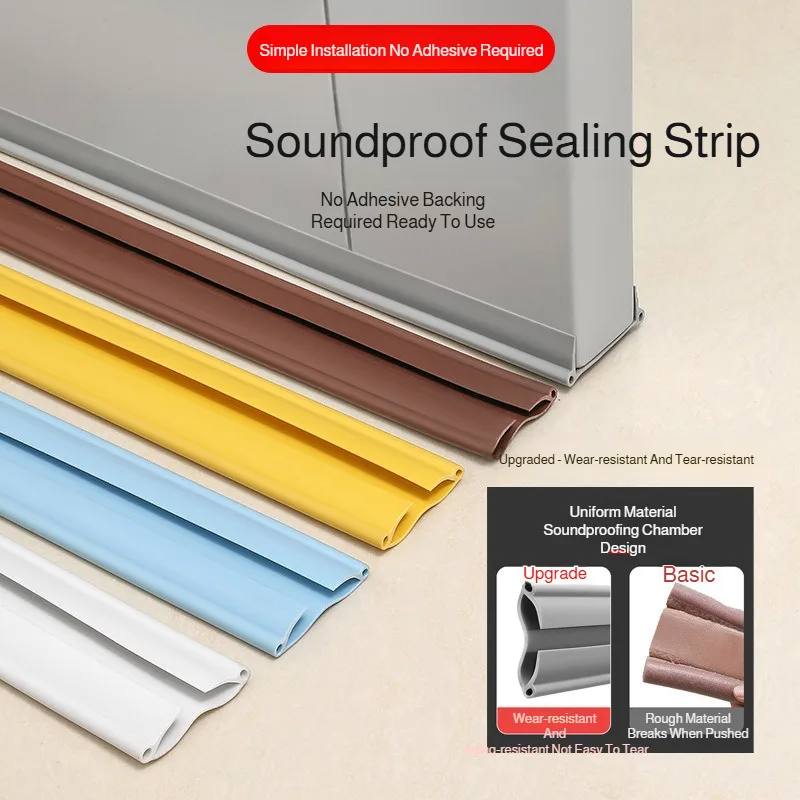 Vollständig geschlossene Dichtungsstreifen an der Unterseite der Tür zur Geräuschreduzierung, wasserdicht und insektensicher Image