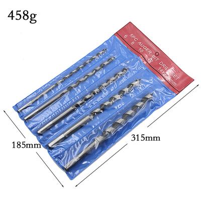 5PCS Wood Drilling Auger Bit 230mm Length Option Fot Standard Drill Chuck Woodworking 6mm 8mm 10mm 12mm 14mm Holes