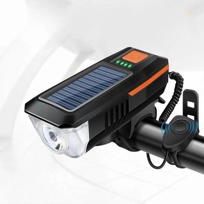 Rechargeable Solar Bike Lights, Night Ultra Bright Bicycle Lights Headlight and Back Taillight with Electric Bell, Easy to Install Waterproof, Road and Mountain LED Bike Lights