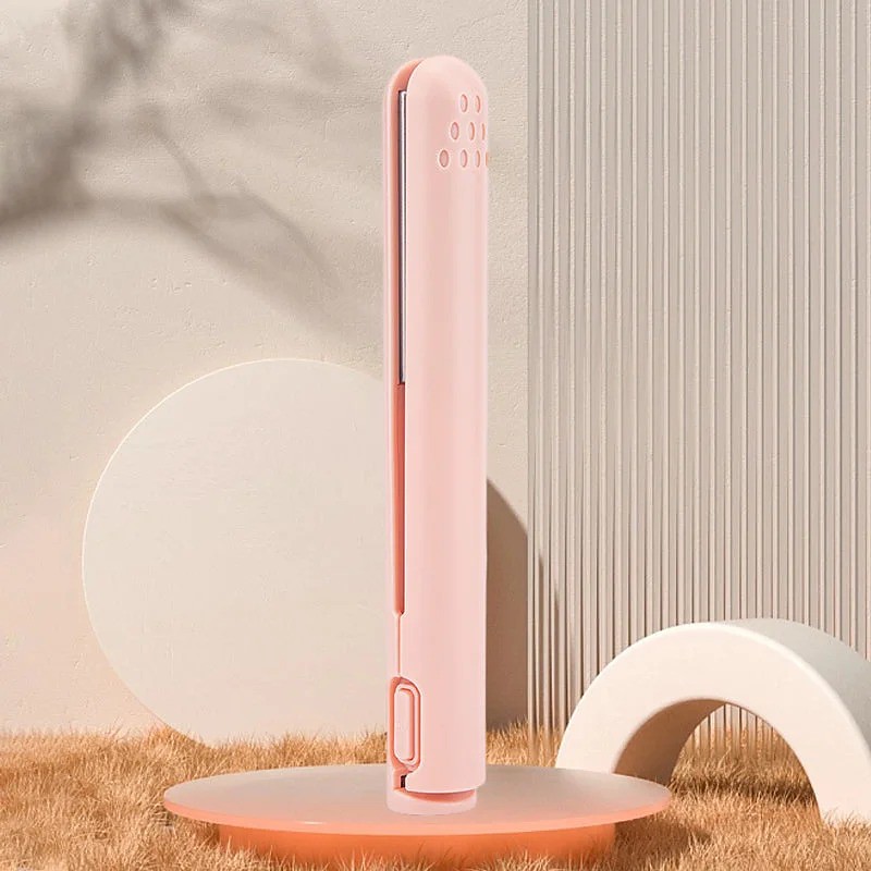 Mini Dual-purpose Curling Iron USB Hair Straightener and Curler Two in One Portable Styling Tool Gentle Heat for Hair Care Travel Use