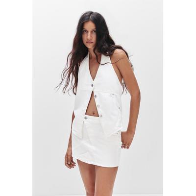White Denim Top