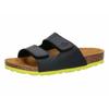 Pantolette LICO "Pantolette Bioline Velcro Kids", Gr. 32, schwarz, Filz, Schuhe