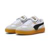 Sneaker PUMA "PALERMO MODA TONGUE WNS", Gr. 38, feather gray, puma schwarz, Textil, mehrfarbig, sportlich, Schuhe