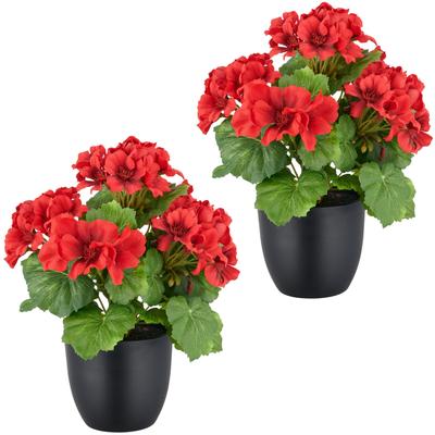 Kunstpflanze CREATIV GREEN "Geranie", rot, H:26cm, Kunststoff, Kunstpflanzen, in UV-beständiger Ausführung Image