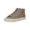 Sneaker GEOX "Geox Sneaker Lederimitat", Damen, Gr. 38, grau (taupe), Lederimitat, casual, Schuhe