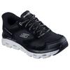 Slip-On Sneaker SKECHERS "GLIDE-STEP SOLE-PARADISE VALLEY", Damen, Gr. 37, schwarz, Veloursleder, Lederimitat, Mesh, sportlich, Schuhe, Freizeitschuh, Schnürschuh mit elastischen Schnürsenkeln