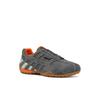 Schnürschuh GEOX "U SNAKE ORIGINAL", Herren, Gr. 41, grau (grau, orange), Veloursleder, Synthetik, kontrastfarbene Details, Basic, Schuhe, Sneaker, Freizeitschuh mit Geox Spezial Membrane