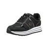 Sneaker TAMARIS "Tamaris Sneaker Lederimitat/Textil", Damen, Gr. 40, gold (schwarz, gold), Lederimitat, Textil, casual, Schuhe