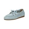 Bootsschuh PAVEMENT "Pavement Halbschuhe Veloursleder", Damen, Gr. 39, blau (hellblau), Veloursleder, casual, Schuhe