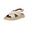 Riemchensandale TAMARIS "Tamaris Sandalen Leder", Damen, Gr. 36, weiß (ivory), Leder, casual, Schuhe