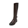 Stiefel MARC O'POLO "aus edlem Schafleder", Damen, Gr. 38, braun (schwarz braun), Obermaterial: 100% Leder (Schaf), Schuhe