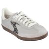 Sneaker SKECHERS "HOTSHOT-SHIMMERING SPOTS", Damen, Gr. 35, grau (taupe), Lederimitat, Veloursleder, animal-print, sportlich,modisch, Schuhe, Retro Sneaker, Schnürschuh mit glitzerndem Animal-Einsatz