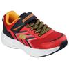 Sneaker SKECHERS "MICROSPEC TREAD", Kinder, Gr. 32, rot (rot, schwarz), Lederimitat, Textil, kontrastfarbene Details, sportlich, Schuhe, Freizeitschuh mit Klettverschluss, Größenschablone zum Download
