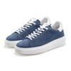 Sneaker ELBSAND "Schnürschuh", Damen, Gr. 36, blau, Obermaterial: 95% Ziegenleder, 5% Schafsleder. Futter: 100% Lederimitat. Decksohle: 100% Schafsleder. Laufsohle: 100% Synthetik, unifarben, casual, Schuhe, Schnürhalbschuh,Freizeitschuh aus Leder...