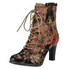 High-Heel-Stiefelette LAURA VITA "LAURA VITA Stiefelette Veloursleder/Textil", Damen, Gr. 39, braun (bronze), Veloursleder, Textil, casual, Schuhe