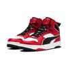 Sneaker PUMA "RBD BREAK MID", Gr. 46, bunt (puma weiß, puma schwarz, for all time rot), Leder, mehrfarbig, sportlich, Schuhe