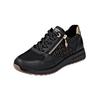 Sneaker REMONTE "Remonte Sneaker Lederimitat", Damen, Gr. 37, gold (schwarz, gold), Lederimitat, casual, Schuhe