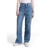 Weite Jeans TOM TAILOR DENIM "LINOU", Damen, Gr. XXL (44), Länge 32, blau (used mid stone blau denim), Denim/Jeans, Obermaterial: 43% Polyester, 33% Baumwolle, 22% Lyocell, 2% Elasthan, unifarben, modisch, weit knöchellang, Jeans, im Five-Pocket Style
