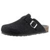 Clog ANISTON SHOES, Damen, Gr. 41, schwarz (schwarz meliert), Textil, meliert, klassisch, Schuhe, Hausschuh, Homeslipper mit verstellbarem Riemchen - NEUE KOLLEKTION