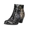 Stiefelette LAURA VITA "LAURA VITA Stiefelette Leder/Textil", Damen, Gr. 36, schwarz, Leder, Textil, casual, Schuhe