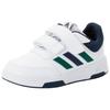 Klettschuh ADIDAS SPORTSWEAR "TENSAUR HOOK AND LOOP", Gr. 27, weiß (cloud weiß, collegiate grün, collegiate navy), Synthetik, Textil, sportlich, Schuhe, für Kinder mit Klettverschluss