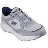 Slip-On Sneaker SKECHERS "EDGERIDE-ERLON", Herren, Gr. 45, grau (grau, navy), Textil, Lederimitat, Veloursleder, sportlich, Schuhe, Trainingsschuh, Trekkingschuh mit Relaxed Fit Passform