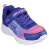 Sneaker SKECHERS "BOUNDER", Kinder, Gr. 35, bunt (navy, multi), Lederimitat, kontrastfarbene Details, casual, Schuhe, Freizeitschuh, wasserabweisend, Größenschablone zum Download