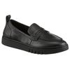 Slipper JOSEF SEIBEL "Jessie 03", Damen, Gr. 41, schwarz, Leder, unifarben, elegant, Schuhe, Mokassin, Schlupfschuh, Komfortschuh mit Plateausohle in Weite H
