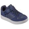 Sneaker SKECHERS "QUICK STREET", Kinder, Gr. 28, blau (navy), Textil, Lederimitat, casual, Schuhe, Retro Sneaker mit Klettverschluss, Größenschablone zum Download