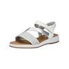 Riemchensandale GABOR COMFORT "Gabor Comfort Sandalen Leder", Damen, Gr. 38, weiß (weiß, silber), Leder, casual, Schuhe