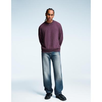 Bershka Relaxed-Fit Straight-Leg Jeans Men 29 Green