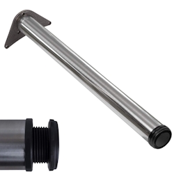 ID Dinkel Tischbeine höhenverstellbar Ø60mm Edelstahl V2A für Schreibtisch Esstisch Länge 870mm Image