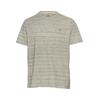T-Shirt CAMEL ACTIVE, Herren, Gr. L, beige (oatmeal), Obermaterial: 80% Baumwolle, 20% Polyester, gestreift, casual, regular fit taillenbedeckt, Rundhals, Kurzarm, Shirts, mit Logo Print