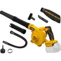 Cordless Leaf Blower for Dewalt 20V Max Battery Jobsite Air Blower with Brushless Motor 6 Variable Speed Up to 180MPH 2-in-1 Handle Electric Blower and Vacuum Cleaner(Battery Not Included)